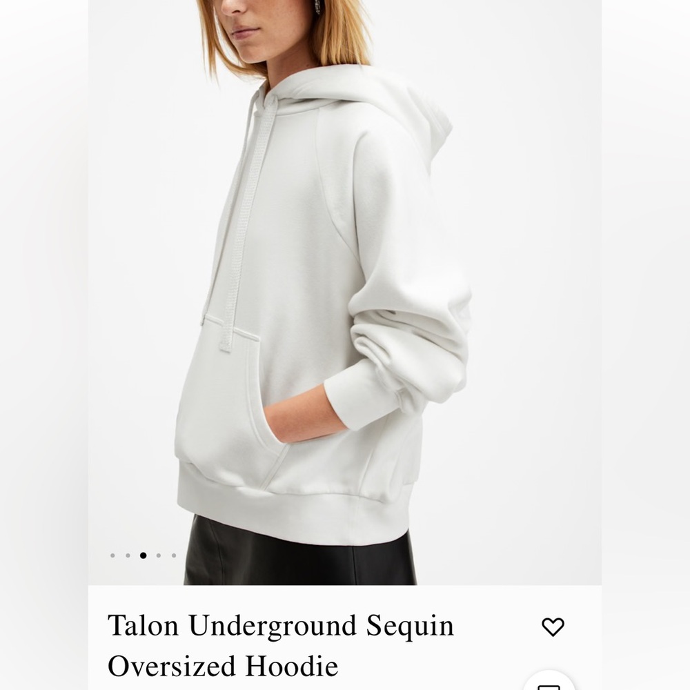 AllSaints White Talon Underground Hoodie - Picture 6 of 14